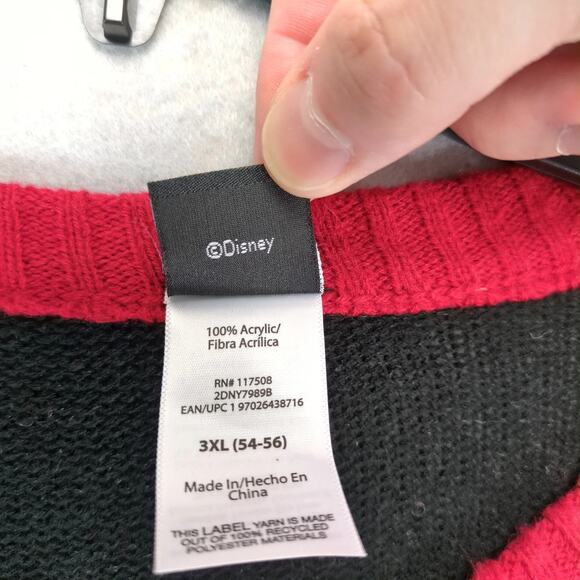 Nightmare Before Christmas Sweater Women's Plus Size 3XL Santa Jack Skellington - Picture 4 of 10